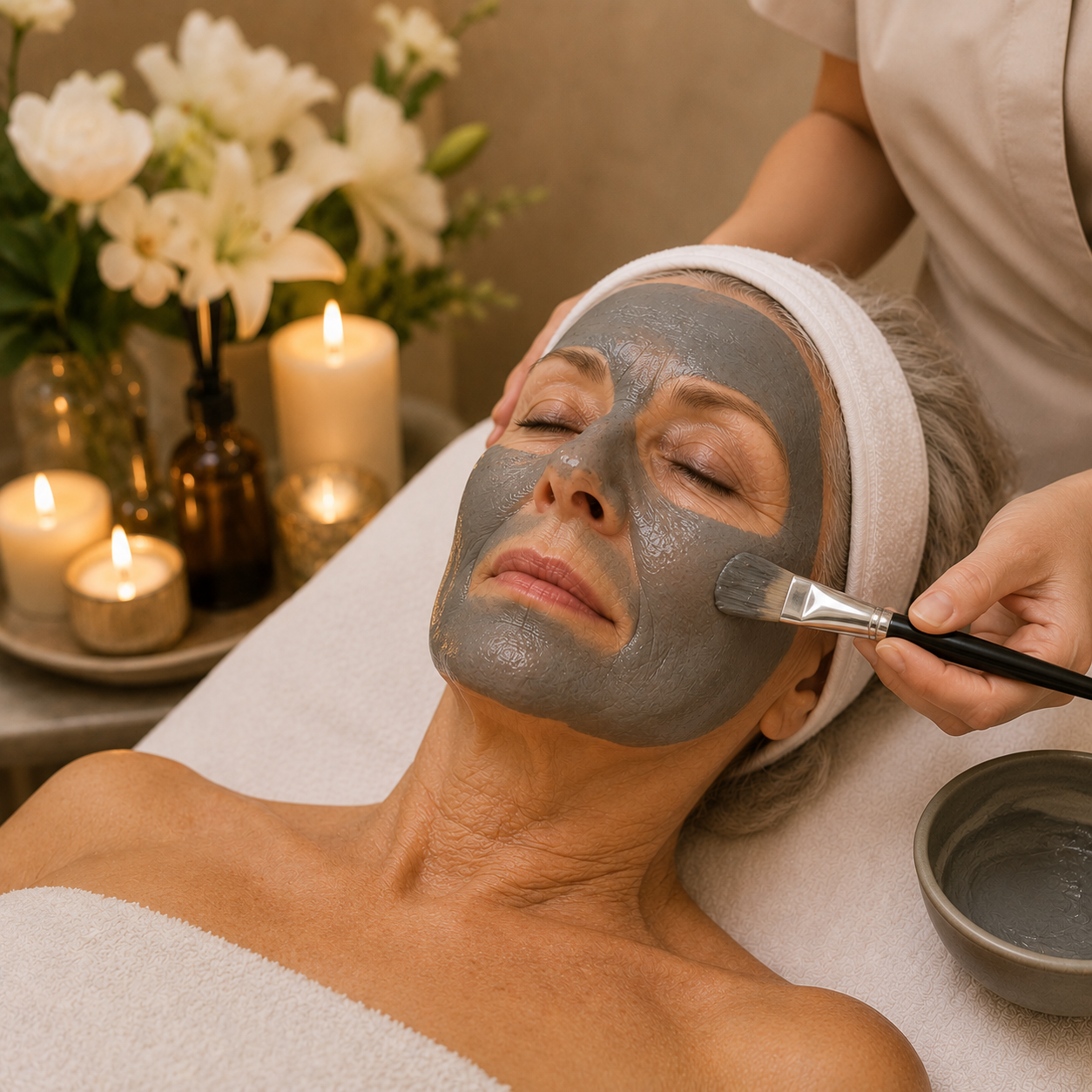 Clay mask treatment